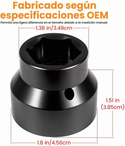 Vista 7 de Filtro de combustible/Aceite 24mm / 36mm Juego de enchufe reversible Filtro de combustible Tapa removedor e instalador asistente para 2003-2010 6.0L