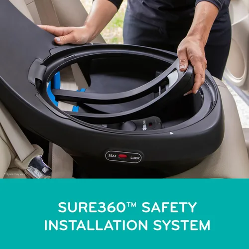 Vista 6 de Evenflo Revolve360 Extend Asiento de Auto Convertible con Rotación de 360 Grados, Orientado Hacia Atrás Extendido, Orientado Hacia Adelante, Modo