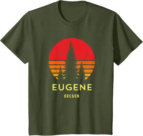Vista 11 de Camiseta Eugene Oregon, Negro, S