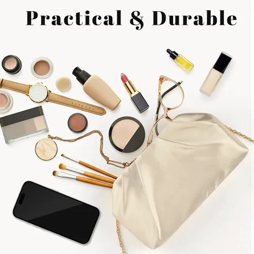 Vista 6 de ERKOON Clutch Purse for Women Elegant Pleated Evening Bag Crossbody Shoulder Handbag Envelope Bag with 2 Detachable Chain