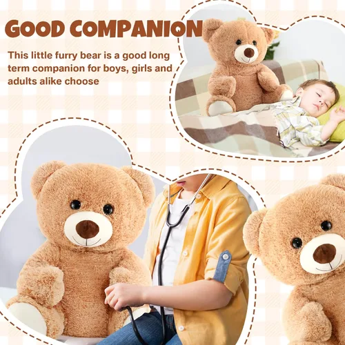 Vista 6 de Jenaai - Oso de peluche grande de 20 pulgadas, suave, grande, para niños, niñas, baby shower, boda, novia, regalo de cumpleaños, decoración