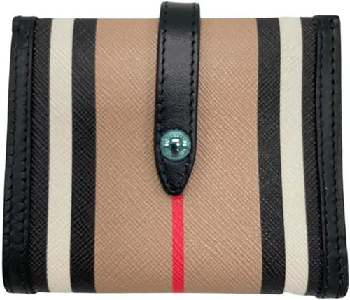 Vista 2 de Burberry Cartera pequeña con diseño de rayas, color beige Archive