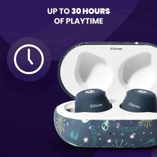 Vista 3 de iJoy Disney Nightmare Before Christmas TWS - Auriculares intrauriculares inalámbricos Bluetooth 5.0 compatibles con micrófono integrado y estuche