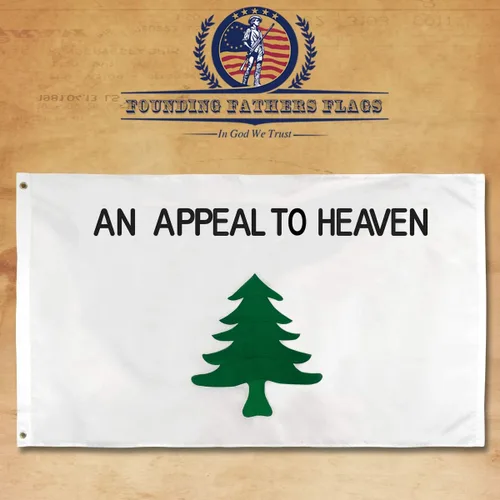 Vista 6 de Founding Fathers Flags An Appeal to Heaven – Bandera bordada del árbol de la libertad, edición de Sons of Liberty, bandera de 3 x 5 ft