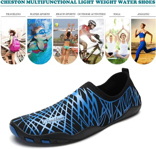 Vista 8 de Cheston Zapatos acuáticos descalzos de secado rápido para hombre y mujer