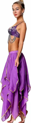 Vista 7 de Falda de gasa de lentejuelas para traje de mujer