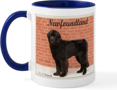Vista 44 de CafePress Newfoundland Dog Drool Zone Taza de café de cerámica de 11 oz (11.0 fl oz)