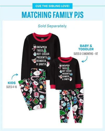 Vista 2 de The Children's Place Pijama de Navidad para bebé, algodón