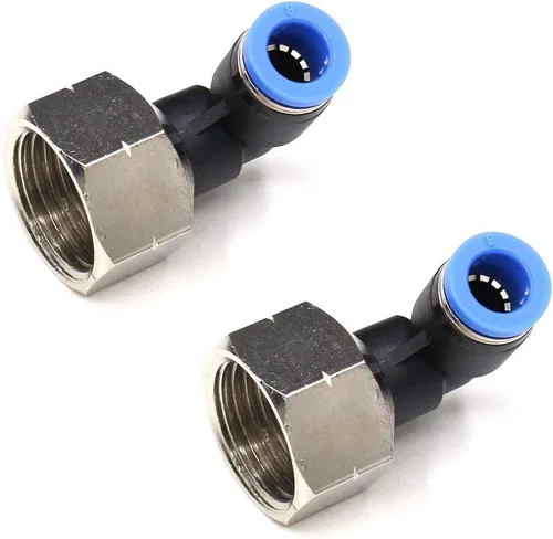 Vista 19 de CEKER 1/2 Codo Macho Conexiones de Líneas Aéreas de Empuje Ajustes de Conexión de Empuje de 90 Grados Ajustes de Aire, PL 1/2 Tubo Od x 1/2" NPT