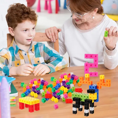 Vista 5 de Jenaai 1000 unidades de bloques de matemáticas para niños, estilo clásico