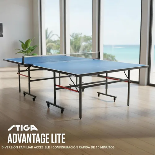 Vista 2 de STIGA Advantage Series Indoor Ping Pong Table, Foldable Table Tennis Table - 13, 15, 18, and 25mm Tabletops - Quickplay 10 Minute Assembly