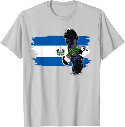 Vista 59 de Camiseta con la bandera de El Salvador, mapa de El Salvador, camiseta de Salvador para mujer, Negro