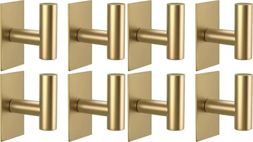 Vista 18 de VAEHOLD - Ganchos adhesivos de pared para toallas, resistentes, impermeables, de plata, para colgar abrigos, ropa, gancho de pared para armario