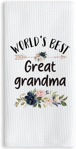 Vista 25 de TNUW Best Grandma - Toallas de cocina de 16 x 24 pulgadas, la mejor flor de Abuela del mundo, suave y absorbente, toalla de cocina, toallas de mano