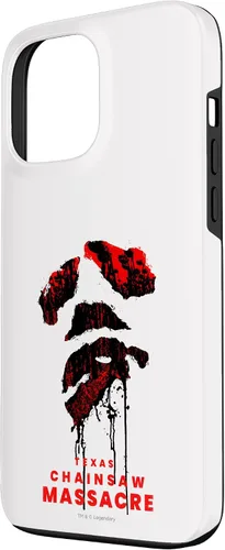 Vista 2 de iPhone 13 Pro Max Texas Chainsaw Massacre (2022) Logo - Funda de piel sintética Happy Face