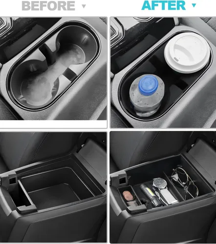 Vista 2 de CDEFG 2 piezas para 2025 2026 Chevy Colorado GMC Canyon Organizador de bandeja para consola central para 2023-2025 2026 Chevy Colorado GMC Canyon