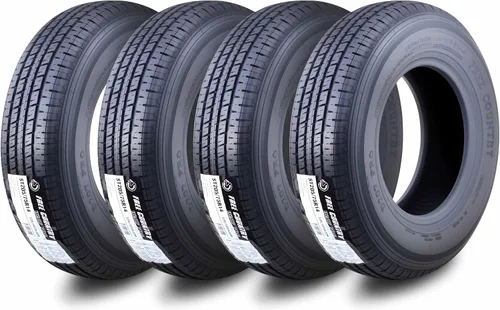Vista 6 de Free Country Grand Ride Juego de 4 neumáticos para remolque ST175/80R13 de 6 capas, de rango de carga C, con banda de acero y protector contra roces