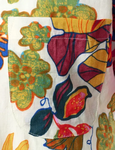 Vista 6 de JOGAL Camisa hawaiana de manga corta con botones para hombre