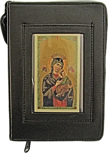 Vista 4 de 9777/W- Funda Breviare de piel auténtica con ventana + tarjeta SANTA gratis.