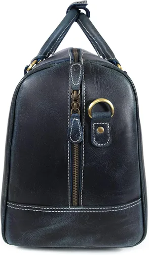 Vista 5 de Bolsa de viaje de cuero Bolsa deportiva para gimnasio, bolsa de mano para equipaje de avión, regalo para el día del padre por Aaron Leather Goods