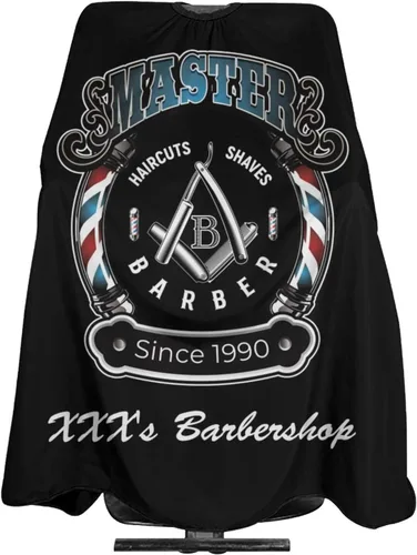 Vista 11 de Capa de barbero impermeable personalizada, Capa de peluquero personalizada, Añade tu texto, Capa de salón personalizada para hombres, Capa de corte