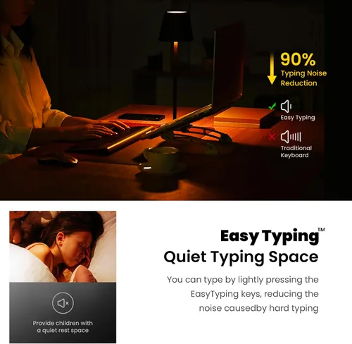 Vista 6 de cimetech EasyTyping KF10 - Combo de teclado y mouse inalámbricos, [teclas de interruptor de tijera silenciosas], [teclas que ahorran esfuerzo]