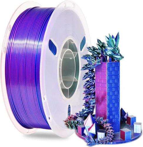 Vista 35 de Silk Rainbow 3D Printer Filament 1.75mm Multi-Color PLA Filament Fast Color Change Candy Color 3D Printing Filament, 1kg Spool Color caramelo