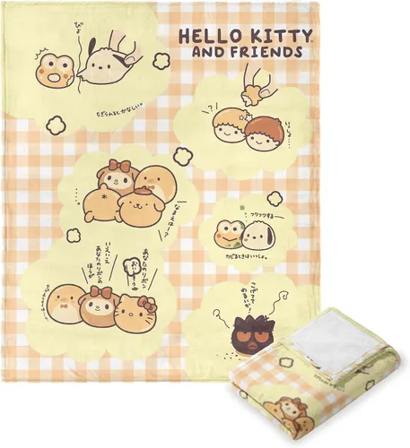 Vista 19 de Northwest Manta de Tiro Hello Kitty Silk Touch, 50" x 70", Love You Much Te amo mucho