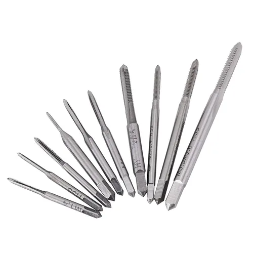 Vista 7 de 10 piezas de roscas de rosca de mano M1 a M3.5, HSS Mini Plug Tap Tornillo Juego de taladro Herramienta de roscado, M1, M1.2, M1.4, M1.6, M1.7