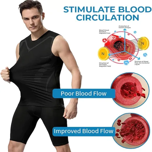 Vista 4 de Expectsky - Chaleco modelador iónico, nueva versión 2023, chaleco moldeador iónico, tela cómoda y transpirable para hombres