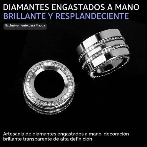 Vista 7 de Tapones para pomos de aire acondicionado, compatibles con Mazda 3 14-19 Pegatinas de tapas de perillas de CA