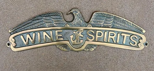 Vista 7 de Ebros Gift Náutico Patriótico Marino Calvo Águila Marinero Ancla Vino Y Espíritus Bronce Plateado Aluminio Decoración de Pared Placa Hombre Cueva