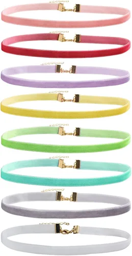 Vista 6 de MILAKOO Gargantilla de terciopelo para mujer, gargantilla gótica de encaje negro Color Profundo