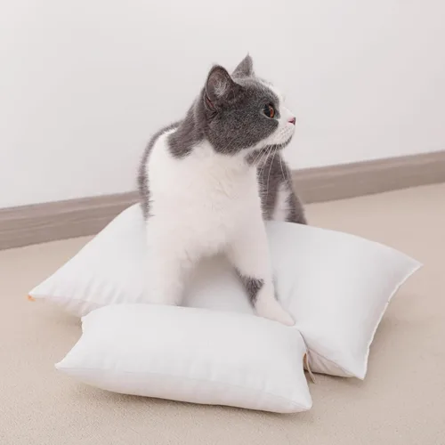 Vista 6 de NTBAY Tiny Pillows, almohada de microfibra alternativa de plumón de 7 x 11 pulgadas para viajes, mascotas, suave lavable a máquina, almohadas