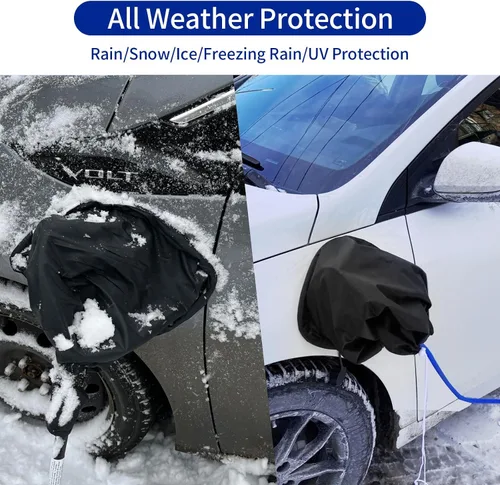 Vista 7 de Funda para puerto de cargador EV, cubierta para enchufe de cargador de auto eléctrico, impermeable al aire libre, protección contra nieve, lluvia