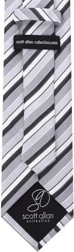 Vista 98 de Scott Allan - Corbatas de rayas para hombre - Corbata tejida para hombre