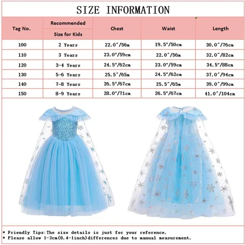 Vista 7 de Disfraz de princesa Elsa de Frozen para niñas, disfraz de Halloween, Navidad, cumpleaños, concurso, fiesta, vestido de tul