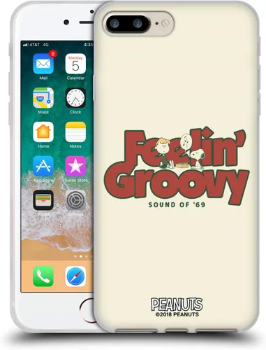 Vista 154 de Head Case Designs Funda de gel suave con licencia oficial de Peanuts Freak Flag Fly Woodstock 50th compatible con Apple iPhone 7 Plus/iPhone 8 Plus