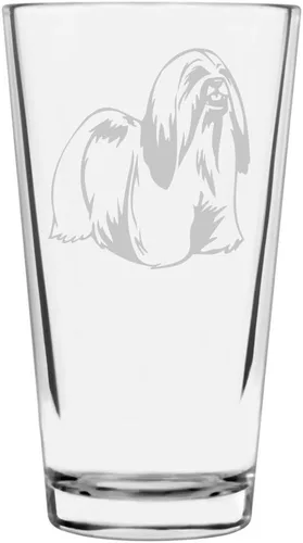 Vista 193 de Podenco Canario - Vaso de pinta de 16 onzas con temática de perro personalizado