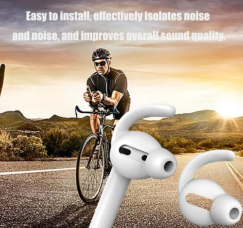 Vista 6 de 2 pares de ganchos para las orejas para AirPods, accesorios compatibles con auriculares AirPods 2 y AirPods 1 o EarPods, puntas de Airpod, ganchos
