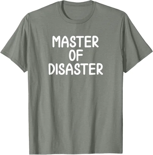 Vista 27 de Camiseta divertida con texto en inglés "Master Of Disaster