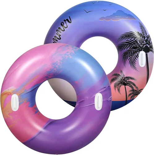 Vista 16 de HeySplash Flotadores de piscina, tubos de piscina para adultos, flotadores inflables divertidos para piscina, playa, lago, río, fiesta, decoración
