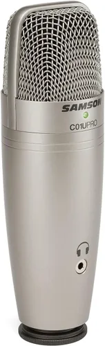 Vista 3 de Samson C01U Pro – Micrófono condensador de estudio USB