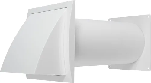Vista 11 de Repa Market Kit de ventilación de plástico de 4 pulgadas, ajustable, cubierta de ventilación de secadora con listones y conector de tubería