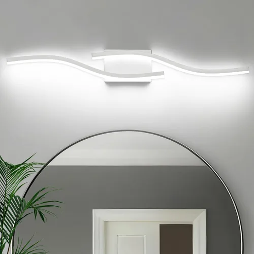 Vista 14 de PRESDE Lámpara LED de Tocador de Baño de 24", Moderna Luminaria de Barra de Pared Negra Sobre Espejo Regulable 3CCT