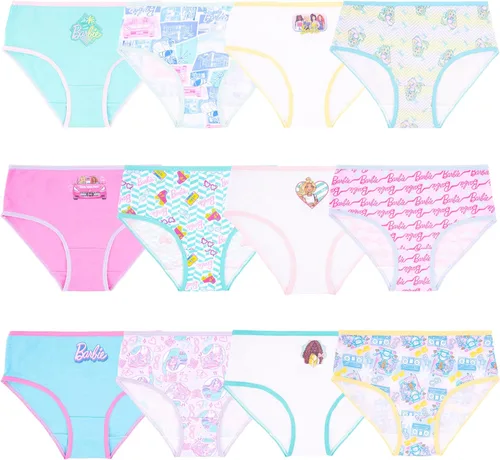 Vista 7 de Barbie Ropa interior exclusiva de Amazon para niñas Multipaquetes con opción de calendario de Adviento Dreamhouse 2/3t-10 Paquete de 10 Barbie