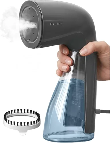Vista 7 de HiLIFE Vaporizador para ropa, diseño portátil de mano, gran capacidad de 8.1 fl oz, 700 W, fuerte vapor penetrante, elimina las arrugas