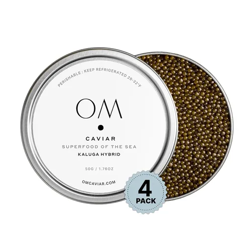 Vista 8 de OM Caviar Kaluga Hybrid Caviar River Beluga Alternativa Grano Grande 1.76