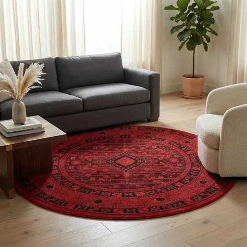 Vista 19 de Unique Loom Tekke Collection - Alfombra de área Sheibani (2' 2" x 3' 1", rectangular, rojo/negro)