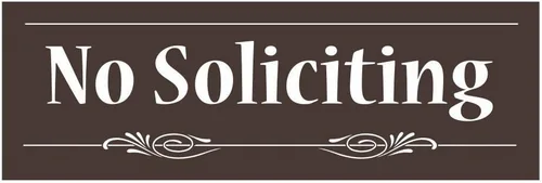Vista 9 de Cartel decorativo No Soliciting, Negro
